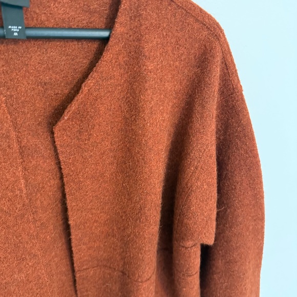 Eileen Fisher Alpaca Wool Blend Open Front Jacket Size Medium - Picture 3 of 6